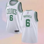 Men's Boston Celtics Bill Russell NO 6 Association White Jersey