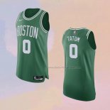 Men's Boston Celtics Jayson Tatum NO 0 Icon Authentic Green Jersey