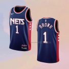 Men's Brooklyn Nets Bruce Brown NO 1 City 2021-22 Blue Jersey