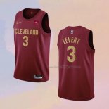 Men's Cleveland Cavaliers Caris Levert NO 3 Icon 2022-23 Red Jersey