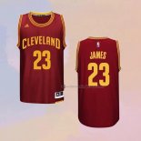 Men's Cleveland Cavaliers LeBron James NO 23 Throwback Red Jersey