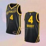 Men's Golden State Warriors Moses Moody NO 4 City 2023-24 Black Jersey