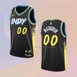 Men's Indiana Pacers Bennedict Mathurin NO 00 City 2023-24 Black Jersey