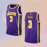 Men's Los Angeles Lakers Anthony Davis NO 3 Statement Purple Jersey