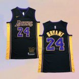 Men's Los Angeles Lakers Kobe Bryant NO 24 Retirement 2017-2018 Black Jersey