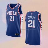 Men's Philadelphia 76ers Joel Embiid NO 21 Icon 2020-21 Blue Jersey