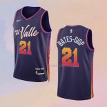 Men's Phoenix Suns Keita Bates-Diop NO 21 City 2023-24 Purple Jersey