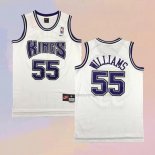 Men's Sacramento Kings Jason Williams NO 55 Throwback White Jersey