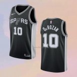 Men's San Antonio Spurs Demar Derozan NO 10 Icon Black Jersey