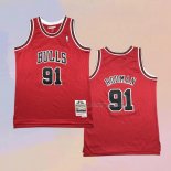 Kid's Chicago Bulls Dennis Rodman NO 91 Mitchell & Ness 1997-98 Red Jersey