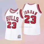 Kid's Chicago Bulls Michael Jordan NO 23 Mitchell & Ness 1997-98 White Jersey