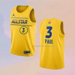Men's All Star 2021 Phoenix Suns Chris Paul NO 3 Gold Jersey