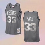 Men's Boston Celtics Larry Bird NO 33 Mitchell & Ness 1985-86 Gray Jersey