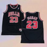 Men's Chicago Bulls Michael Jordan NO 23 Throwback Black Jersey2