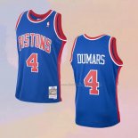 Men's Detroit Pistons Joe Dumars NO 4 Mitchell & Ness 1988-89 Blue Jersey