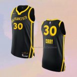 Men's Golden State Warriors Stephen Curry NO 30 City Authentic 2023-24 Black Jersey