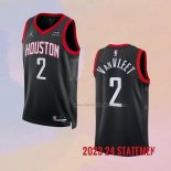 Men's Houston Rockets Fred Vanvleet NO 2 Statement 2023-24 Black Jersey