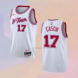 Men's Houston Rockets Tari Eason NO 17 City 2023-24 White Jersey