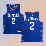 Men's Los Angeles Clippers Kawhi Leonard NO 2 Icon 2020-21 Authentic Blue Jersey