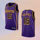 Men's Los Angeles Lakers Austin Reaves NO 15 Statement 2022-23 Purple Jersey