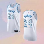 Men's Los Angeles Lakers Kobe Bryant NO 24 City Authentic 2020-21 White Jersey