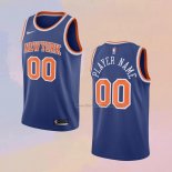 Men's New York Knicks Customize Icon 2020-21 Blue Jersey