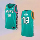 Men's San Antonio Spurs Isaiah Roby NO 18 City 2022-23 Green Jersey
