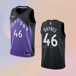 Men's Toronto Raptors Aron Baynes NO 46 Earned 2020-21 Black Purple Jersey