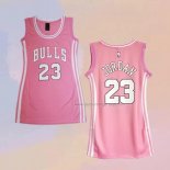 Women's Chicago Bulls Michael Jordan NO 23 Icon Pink Jersey