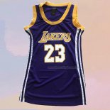 Women's Los Angeles Lakers LeBron James NO 23 Purple Jersey