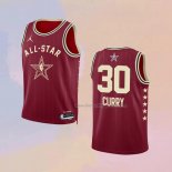 Kid's All Star 2024 Golden State Warriors Stephen Curry NO 30 Red Jersey