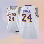 Kid's Los Angeles Lakers Kobe Bryant NO 24 Association 2018-19 White Jersey