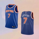 Kid's New York Knicks Carmelo Anthony NO 7 Icon Blue Jersey