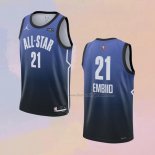 Men's All Star 2023 Philadelphia 76ers Joel Embiid NO 21 Blue Jersey