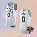 Men's Boston Celtics Jayson Tatum NO 0 Association Authentic 2022 NBA Finals White Jersey
