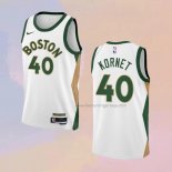 Men's Boston Celtics Luke Kornet NO 40 City 2023-24 White Jersey