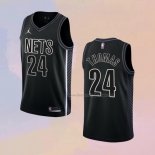 Men's Brooklyn Nets Cam Thomas NO 24 Statement 2022-23 Black Jersey
