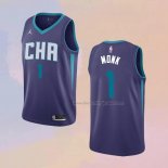 Men's Charlotte Hornets Malik Monk NO 1 Statement Edition Purple Jersey
