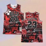 Men's Chicago Bulls Michael Jordan NO 23 Mitchell & Ness Lunar New Year Red Jersey