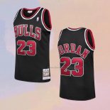 Men's Chicago Bulls Michael Jordan NO 23 Throwback Black Jersey