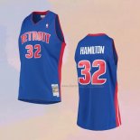 Men's Detroit Pistons Richard Hamilton NO 32 Mitchell & Ness 2003-04 Blue Jersey