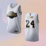 Men's Golden Edition Los Angeles Lakers Kobe Bryant NO 24 White Jersey