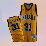 Men's Indiana Pacers Reggie Miller NO 31 Throwback Yellow Jersey