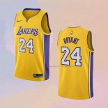 Men's Los Angeles Lakers Kobe Bryant NO 24 Icon 2017-18 Yellow Jersey