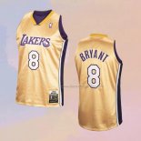 Men's Los Angeles Lakers Kobe Bryant NO 8 First Mitchell & Ness Gold Jersey