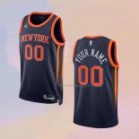 Men's New York Knicks Customize Statement 2022-23 Black Jersey