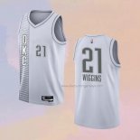 Men's Oklahoma City Thunder Aaron Wiggins NO 21 City 2021-22 White Jersey