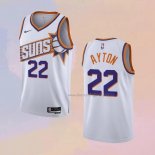 Men's Phoenix Suns Deandre Ayton NO 22 Association 2023-24 White Jersey
