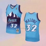 Men's Utah Jazz Karl Malone NO 32 Mitchell & Ness 1996-97 Blue Jersey