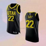 Men's Utah Jazz Rudy Gay NO 22 Statement Authentic 2022-23 Black Jersey
